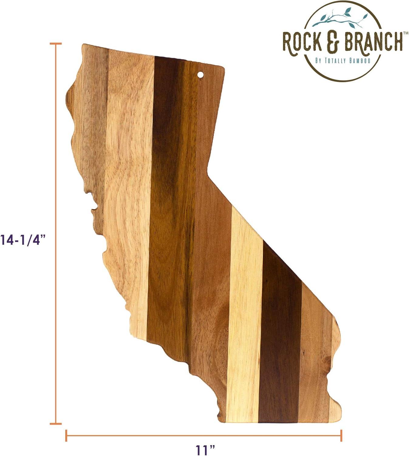 imageTotally Bamboo Rock amp Branch Series Shiplap Oklahoma State Shaped Wood Serving and Cutting Board Great for Wall Art 1634 x 9 x 58California