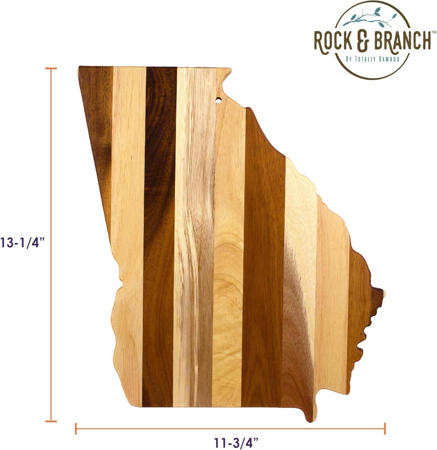 imageTotally Bamboo Rock amp Branch Series Shiplap Oklahoma State Shaped Wood Serving and Cutting Board Great for Wall Art 1634 x 9 x 58Georgia