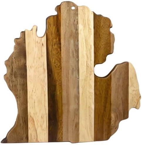 imageTotally Bamboo Rock amp Branch Series Shiplap Oklahoma State Shaped Wood Serving and Cutting Board Great for Wall Art 1634 x 9 x 58Michigan