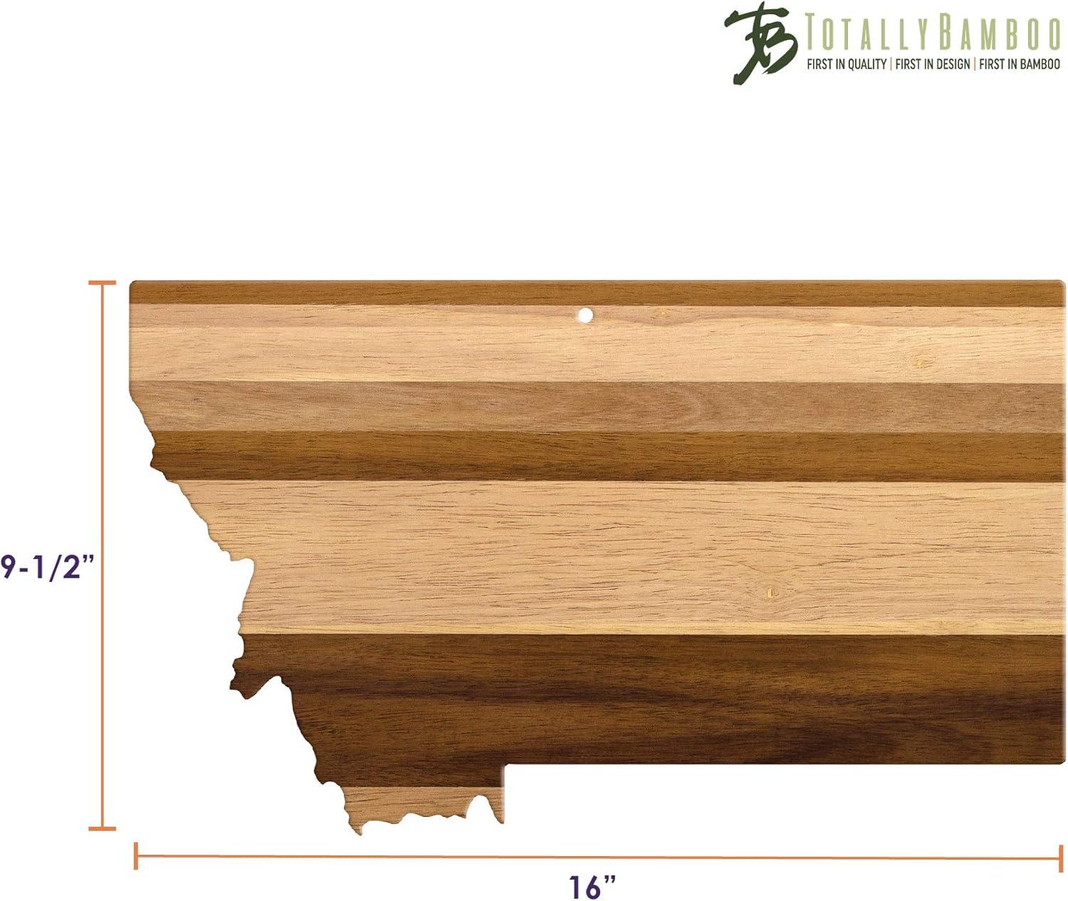 imageTotally Bamboo Rock amp Branch Series Shiplap Oklahoma State Shaped Wood Serving and Cutting Board Great for Wall Art 1634 x 9 x 58Montana