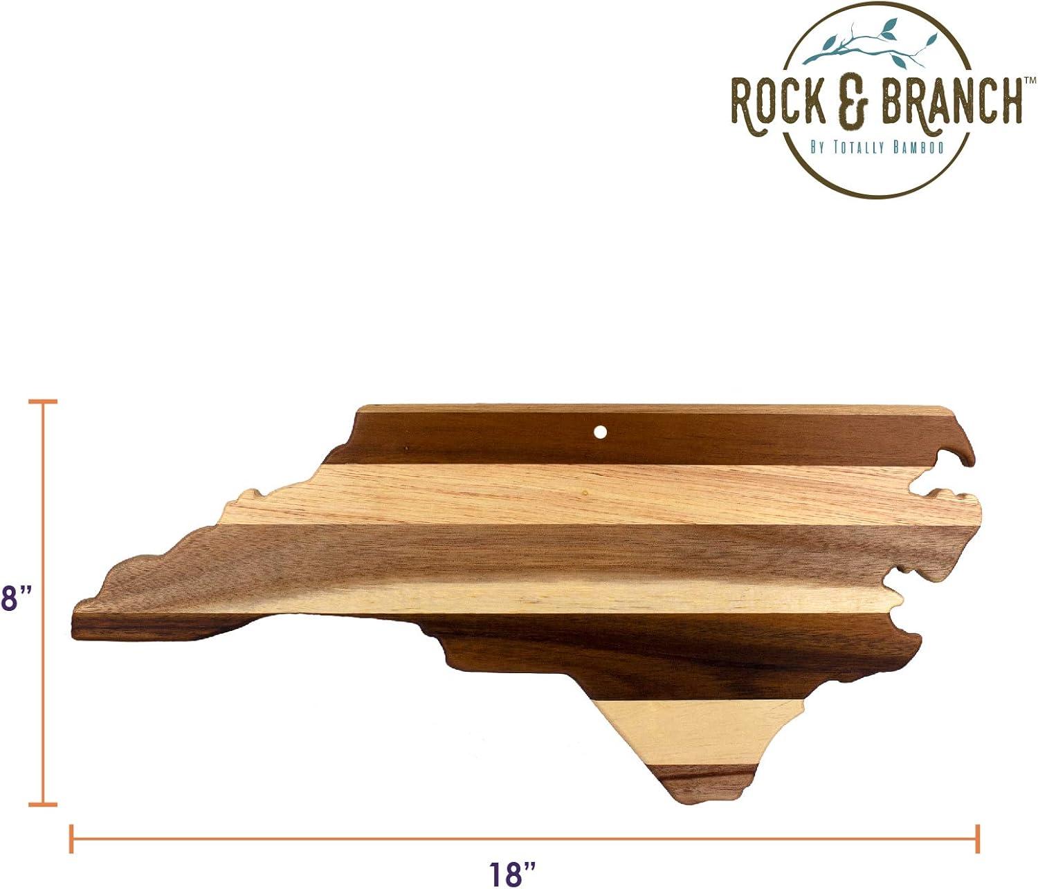 imageTotally Bamboo Rock amp Branch Series Shiplap Oklahoma State Shaped Wood Serving and Cutting Board Great for Wall Art 1634 x 9 x 58North Carolina