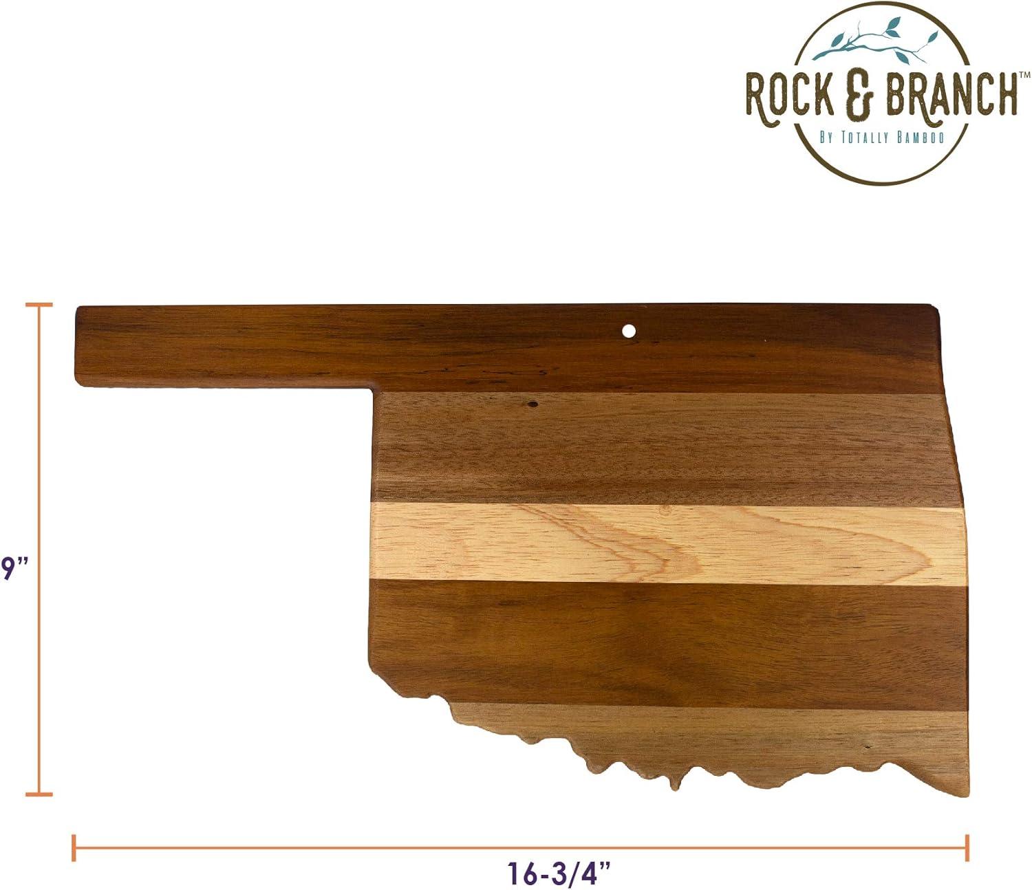 imageTotally Bamboo Rock amp Branch Series Shiplap Oklahoma State Shaped Wood Serving and Cutting Board Great for Wall Art 1634 x 9 x 58Oklahoma