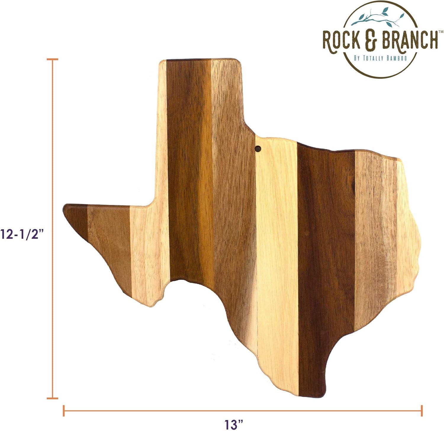 imageTotally Bamboo Rock amp Branch Series Shiplap Oklahoma State Shaped Wood Serving and Cutting Board Great for Wall Art 1634 x 9 x 58Texas