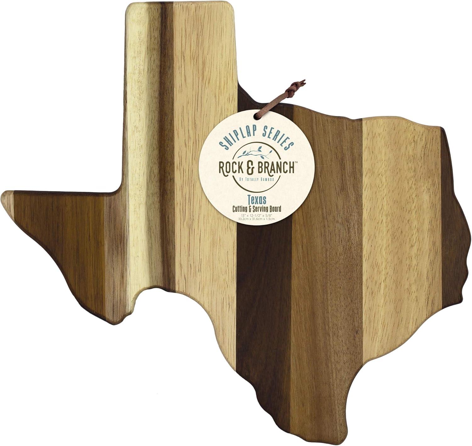 imageTotally Bamboo Rock amp Branch Series Shiplap Oklahoma State Shaped Wood Serving and Cutting Board Great for Wall Art 1634 x 9 x 58Texas