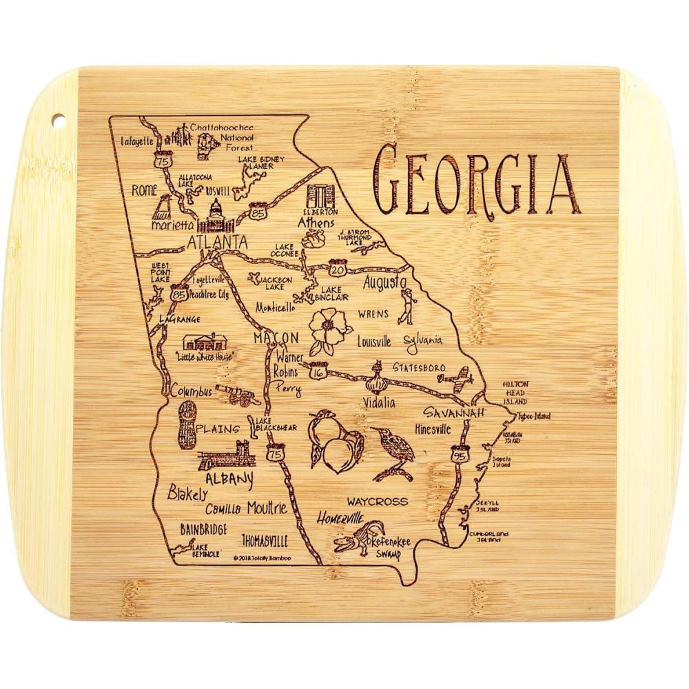 imageTotally Bamboo A Slice of Life North Carolina State Serving and Cutting Board 11 x 875Georgia