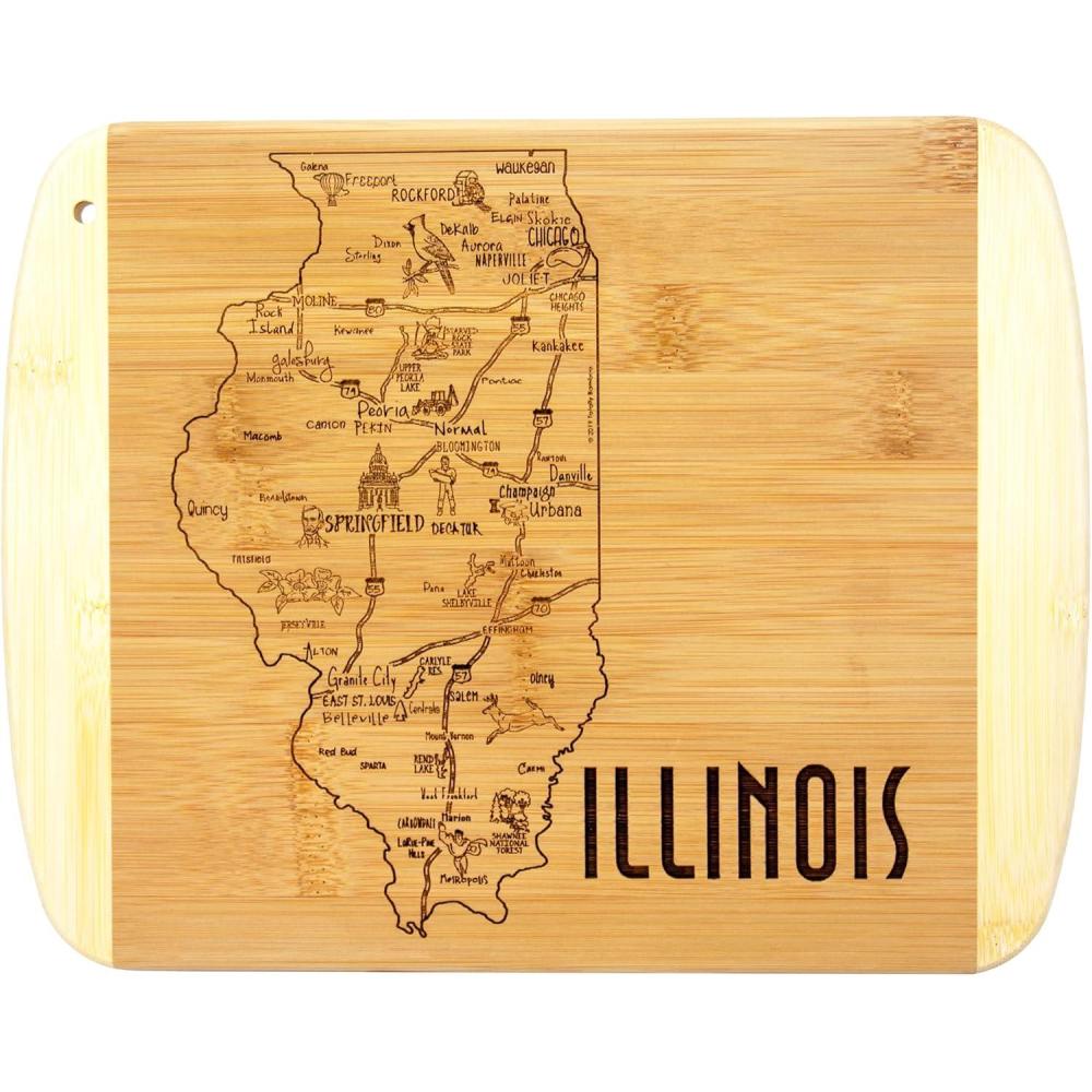 imageTotally Bamboo A Slice of Life North Carolina State Serving and Cutting Board 11 x 875Illinois