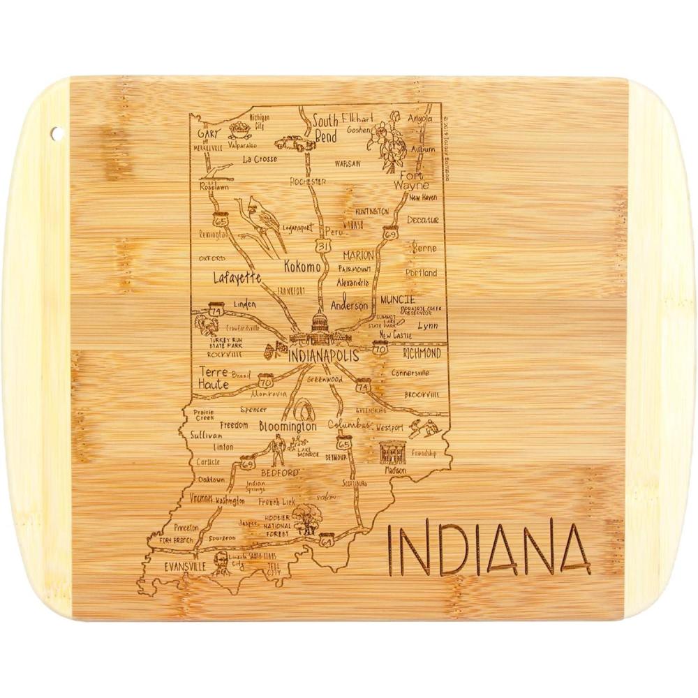 imageTotally Bamboo A Slice of Life North Carolina State Serving and Cutting Board 11 x 875Indiana