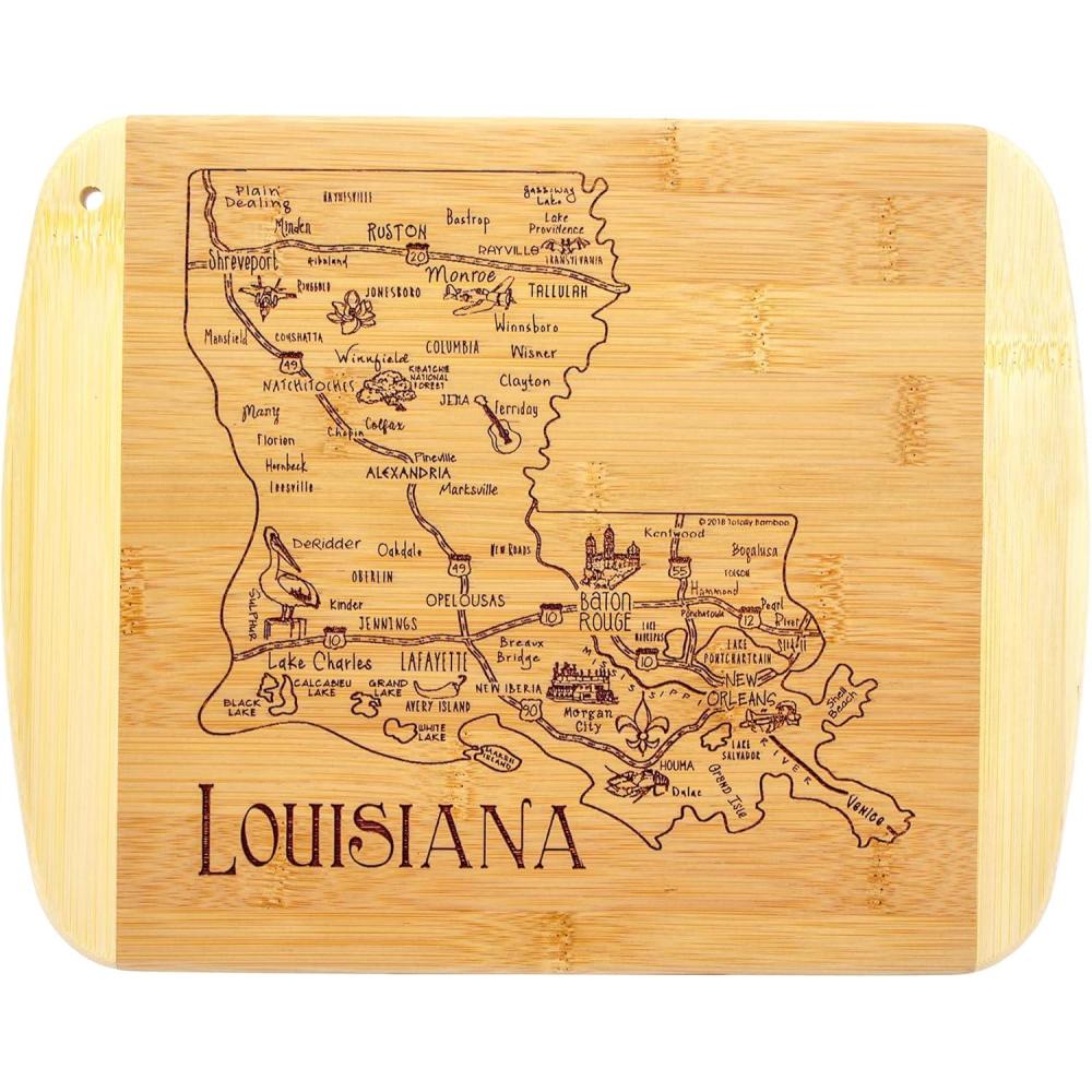 imageTotally Bamboo A Slice of Life North Carolina State Serving and Cutting Board 11 x 875Louisiana