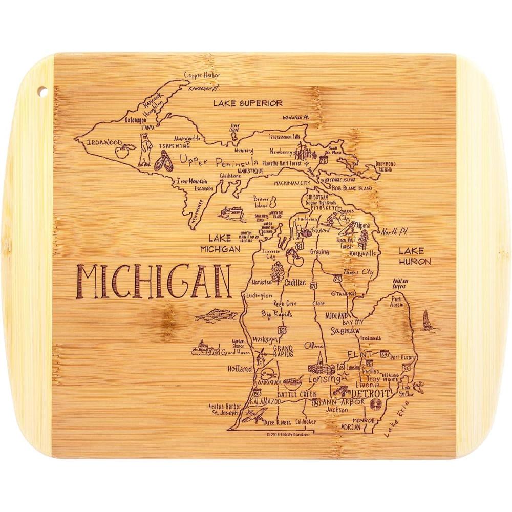 imageTotally Bamboo A Slice of Life North Carolina State Serving and Cutting Board 11 x 875Michigan