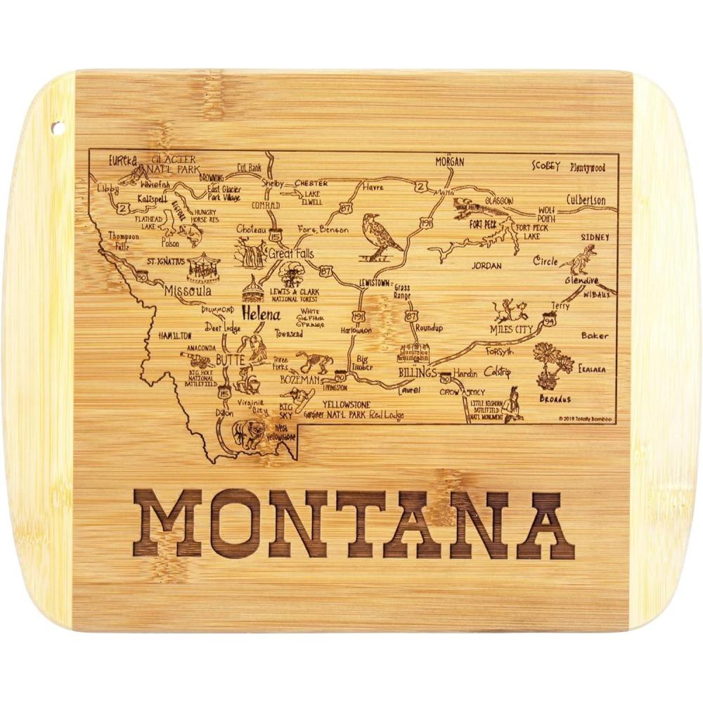 imageTotally Bamboo A Slice of Life North Carolina State Serving and Cutting Board 11 x 875Montana