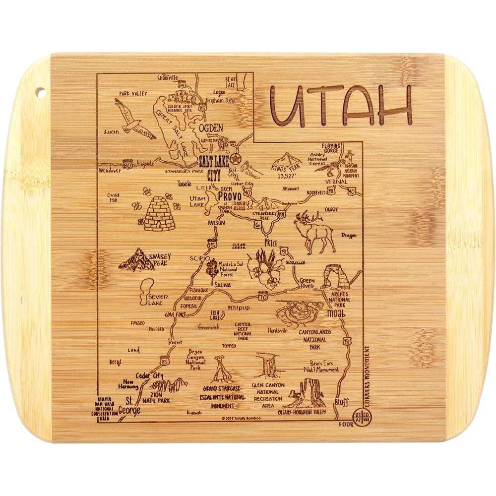 imageTotally Bamboo A Slice of Life North Carolina State Serving and Cutting Board 11 x 875Utah