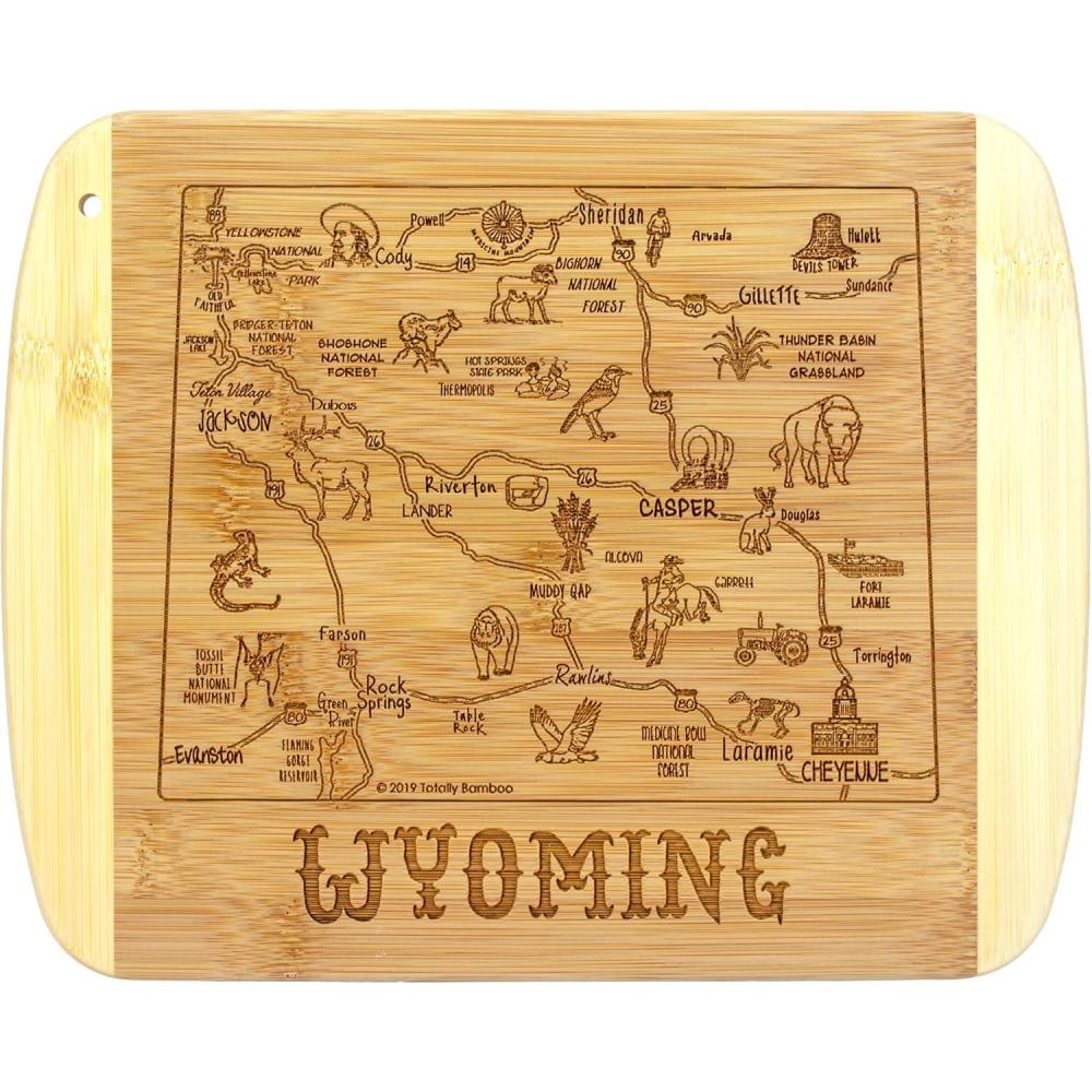 imageTotally Bamboo A Slice of Life North Carolina State Serving and Cutting Board 11 x 875Wyoming