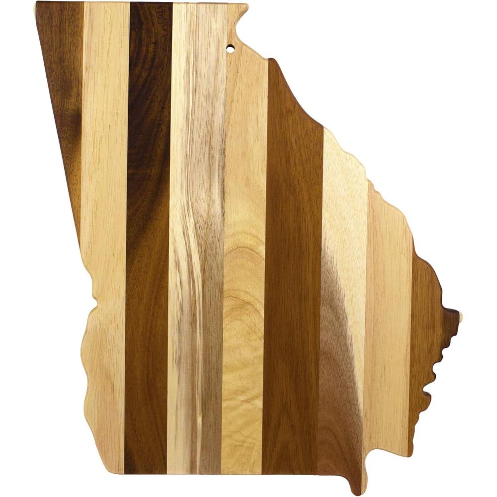 imageTotally Bamboo Rock amp Branch Series Shiplap Oklahoma State Shaped Wood Serving and Cutting Board Great for Wall Art 1634 x 9 x 58Georgia