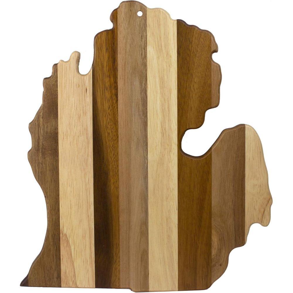 imageTotally Bamboo Rock amp Branch Series Shiplap Oklahoma State Shaped Wood Serving and Cutting Board Great for Wall Art 1634 x 9 x 58Michigan