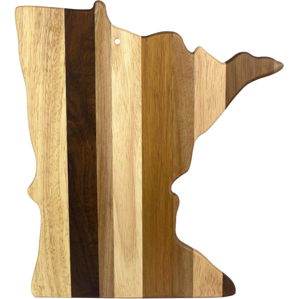 imageTotally Bamboo Rock amp Branch Series Shiplap Oklahoma State Shaped Wood Serving and Cutting Board Great for Wall Art 1634 x 9 x 58Minnesota