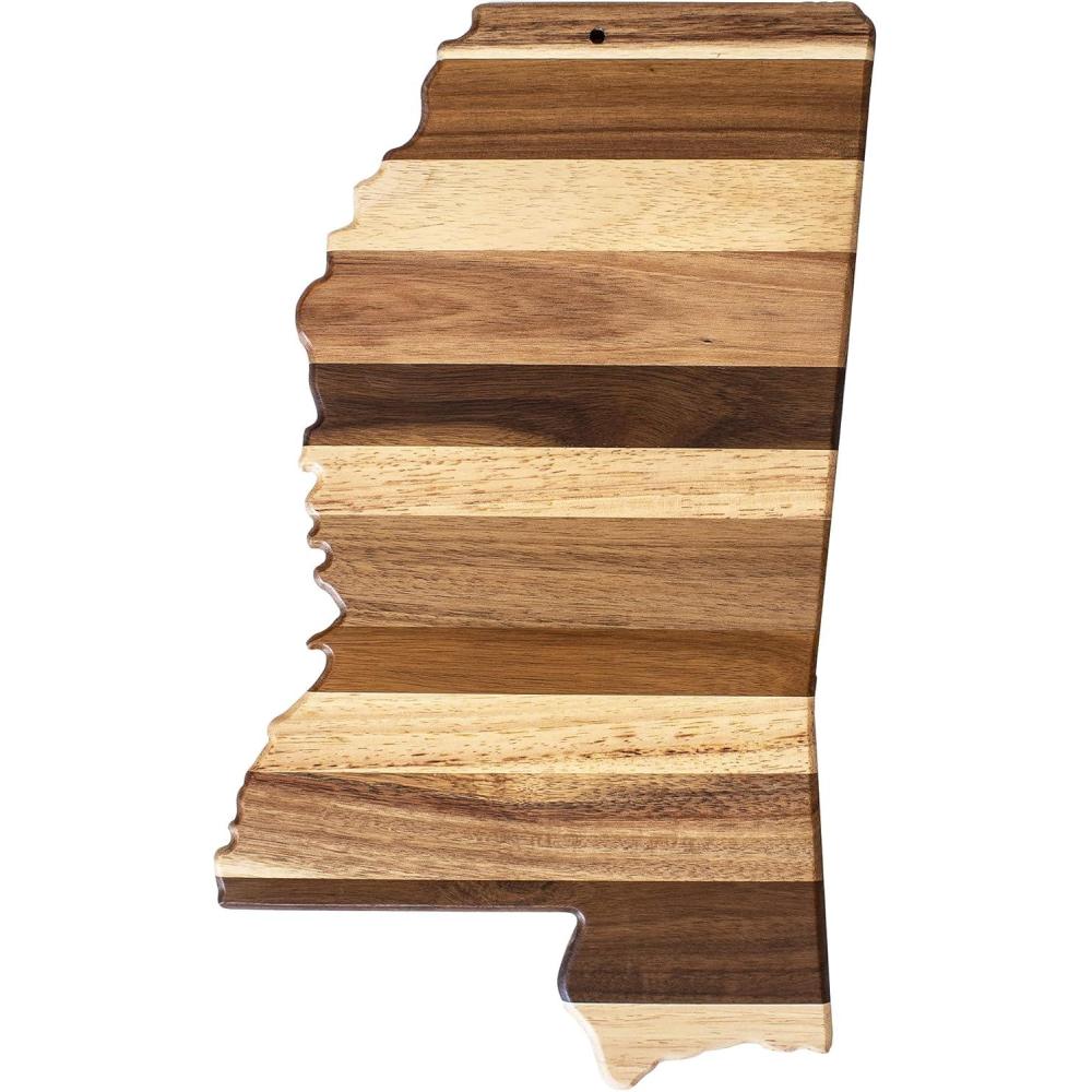 imageTotally Bamboo Rock amp Branch Series Shiplap Oklahoma State Shaped Wood Serving and Cutting Board Great for Wall Art 1634 x 9 x 58Mississippi