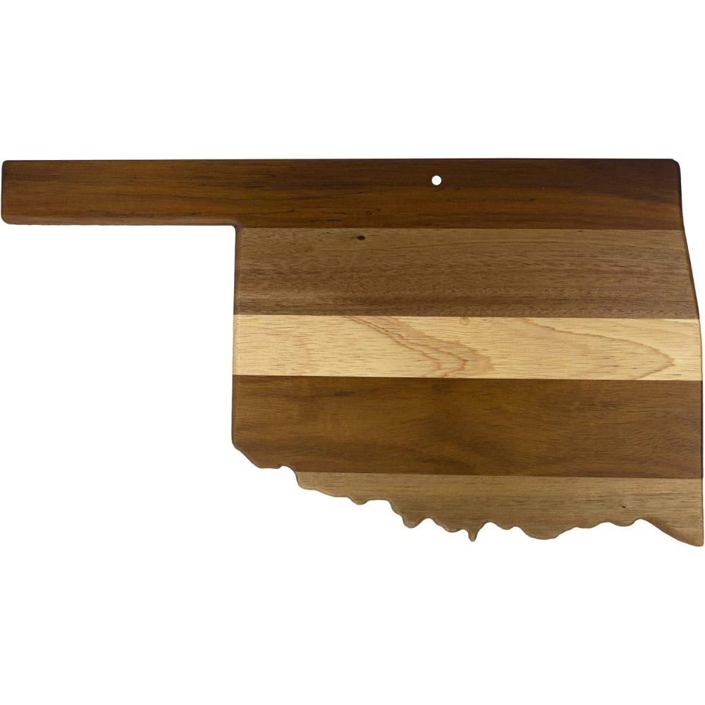 imageTotally Bamboo Rock amp Branch Series Shiplap Oklahoma State Shaped Wood Serving and Cutting Board Great for Wall Art 1634 x 9 x 58Oklahoma