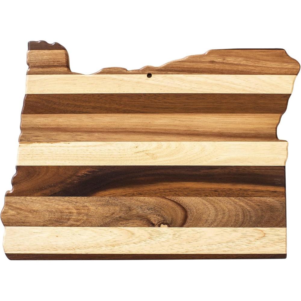 imageTotally Bamboo Rock amp Branch Series Shiplap Oklahoma State Shaped Wood Serving and Cutting Board Great for Wall Art 1634 x 9 x 58Oregon