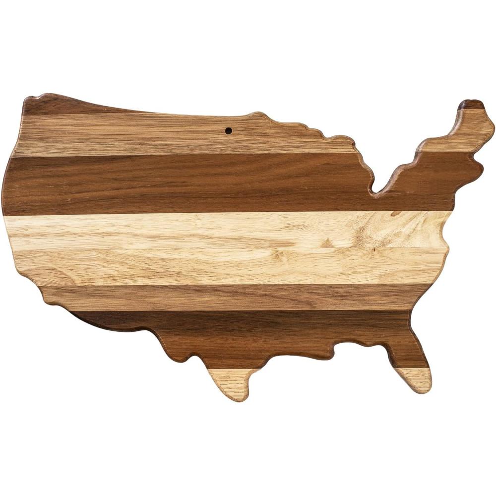 imageTotally Bamboo Rock amp Branch Series Shiplap Oklahoma State Shaped Wood Serving and Cutting Board Great for Wall Art 1634 x 9 x 58USA