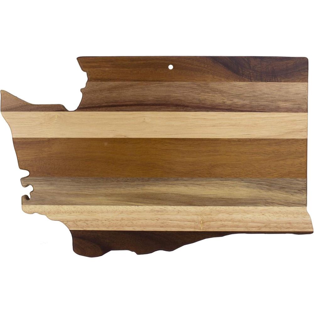 imageTotally Bamboo Rock amp Branch Series Shiplap Oklahoma State Shaped Wood Serving and Cutting Board Great for Wall Art 1634 x 9 x 58Washington