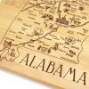 Totally Bamboo A Slice of Life North Carolina State Serving and Cutting Board, 11″ x 8.75″(Alabama)