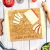 Totally Bamboo A Slice of Life North Carolina State Serving and Cutting Board, 11″ x 8.75″(Arkansas)