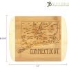 Totally Bamboo A Slice of Life North Carolina State Serving and Cutting Board, 11″ x 8.75″(Connecticut)