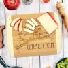 Totally Bamboo A Slice of Life North Carolina State Serving and Cutting Board, 11″ x 8.75″(Connecticut)