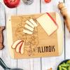 Totally Bamboo A Slice of Life North Carolina State Serving and Cutting Board, 11″ x 8.75″(Illinois)