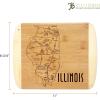 Totally Bamboo A Slice of Life North Carolina State Serving and Cutting Board, 11″ x 8.75″(Illinois)