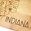 Totally Bamboo A Slice of Life North Carolina State Serving and Cutting Board, 11″ x 8.75″(Indiana)