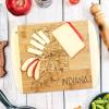 Totally Bamboo A Slice of Life North Carolina State Serving and Cutting Board, 11″ x 8.75″(Indiana)