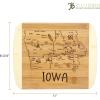Totally Bamboo A Slice of Life North Carolina State Serving and Cutting Board, 11″ x 8.75″(Iowa)