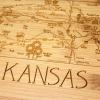 Totally Bamboo A Slice of Life North Carolina State Serving and Cutting Board, 11″ x 8.75″(Kansas)