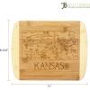 Totally Bamboo A Slice of Life North Carolina State Serving and Cutting Board, 11″ x 8.75″(Kansas)