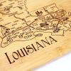 Totally Bamboo A Slice of Life North Carolina State Serving and Cutting Board, 11″ x 8.75″(Louisiana)
