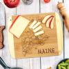 Totally Bamboo A Slice of Life North Carolina State Serving and Cutting Board, 11″ x 8.75″(Maine)