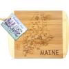 Totally Bamboo A Slice of Life North Carolina State Serving and Cutting Board, 11″ x 8.75″(Maine)