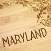 Totally Bamboo A Slice of Life North Carolina State Serving and Cutting Board, 11″ x 8.75″(Maryland)