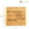 Totally Bamboo A Slice of Life North Carolina State Serving and Cutting Board, 11″ x 8.75″(Maryland)