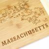 Totally Bamboo A Slice of Life North Carolina State Serving and Cutting Board, 11″ x 8.75″(Massachusetts)