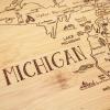 Totally Bamboo A Slice of Life North Carolina State Serving and Cutting Board, 11″ x 8.75″(Michigan)