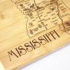 Totally Bamboo A Slice of Life North Carolina State Serving and Cutting Board, 11″ x 8.75″(Mississippi)