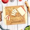 Totally Bamboo A Slice of Life North Carolina State Serving and Cutting Board, 11″ x 8.75″(Missouri)