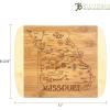 Totally Bamboo A Slice of Life North Carolina State Serving and Cutting Board, 11″ x 8.75″(Missouri)