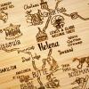 Totally Bamboo A Slice of Life North Carolina State Serving and Cutting Board, 11″ x 8.75″(Montana)