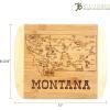 Totally Bamboo A Slice of Life North Carolina State Serving and Cutting Board, 11″ x 8.75″(Montana)