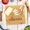 Totally Bamboo A Slice of Life North Carolina State Serving and Cutting Board, 11″ x 8.75″(Nebraska)