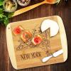 Totally Bamboo A Slice of Life North Carolina State Serving and Cutting Board, 11″ x 8.75″(New York)