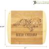 Totally Bamboo A Slice of Life North Carolina State Serving and Cutting Board, 11″ x 8.75″(North Carolina)